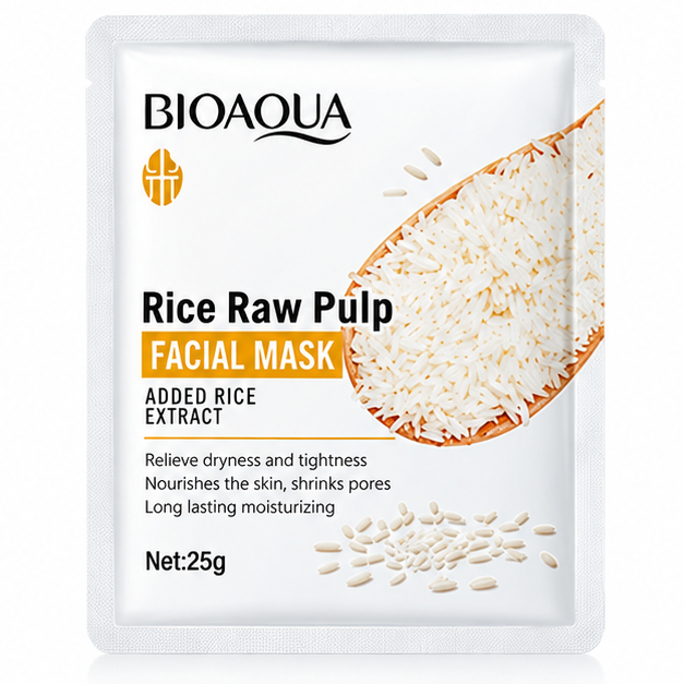 BIOAQUA Rice Raw Pulp Facial Mask — 5 Pieces — gallery view 4