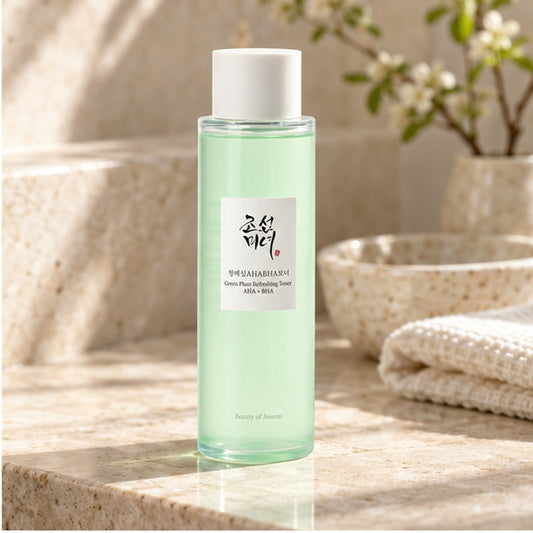 Beauty of Joseon Green Plum Refreshing Toner: AHA + BHA, 150 ml — vanity setting