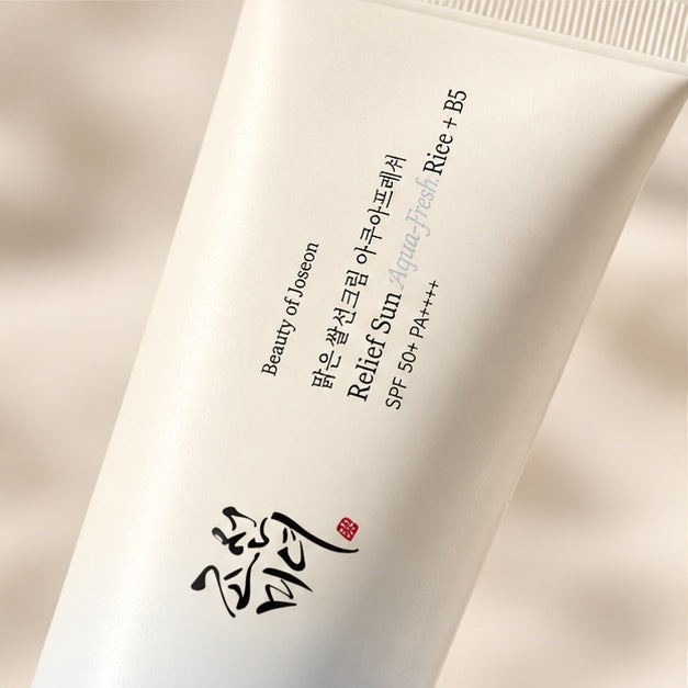 Beauty of Joseon Relief Sun Aqua-Fresh: Rice + B5 — 50 ml — label closeup