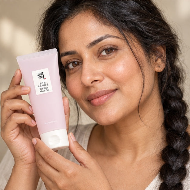 Beauty of Joseon Red Bean Water Gel — 100 ml — model holding product