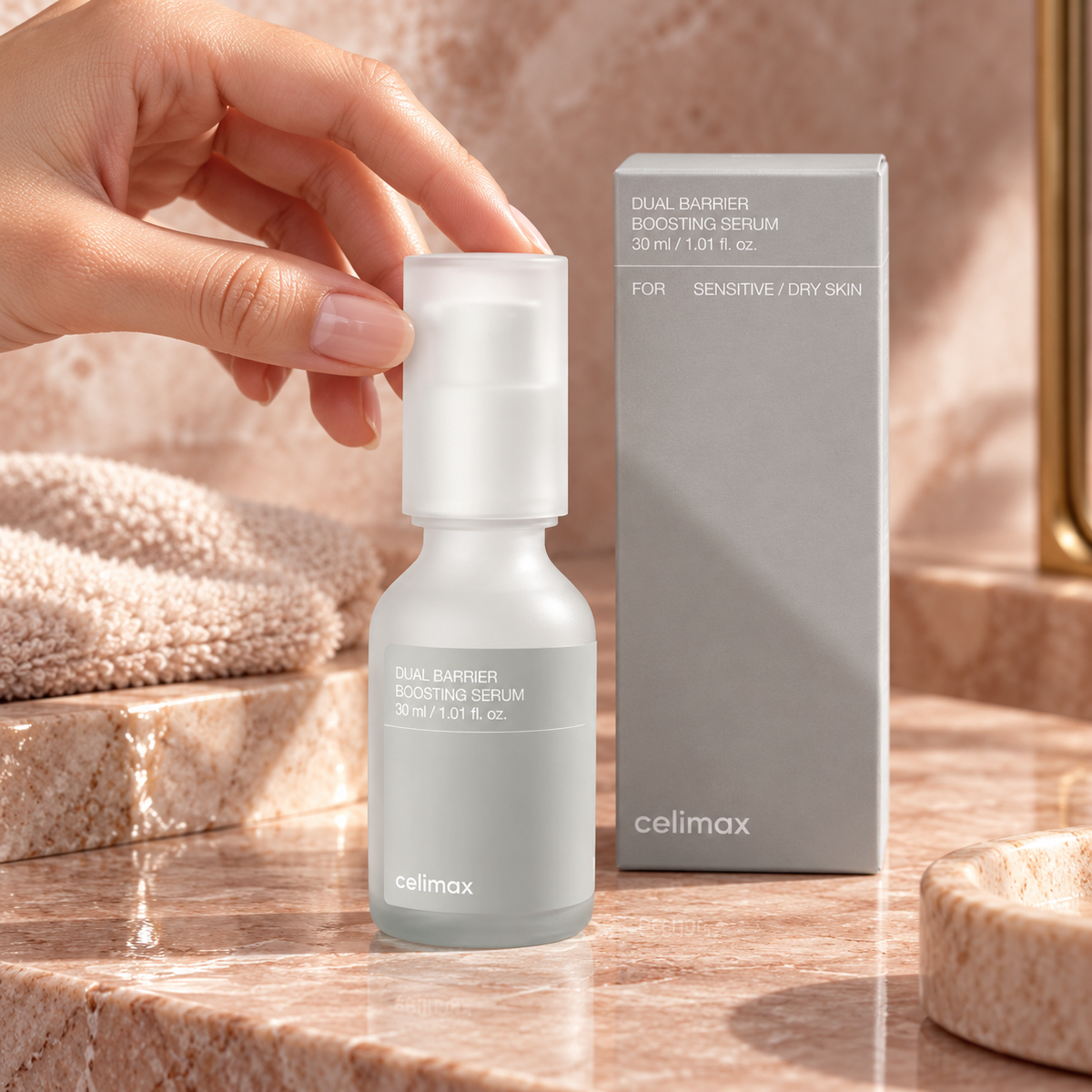 Celimax Dual Barrier Boosting Serum — 30 ml — application detail