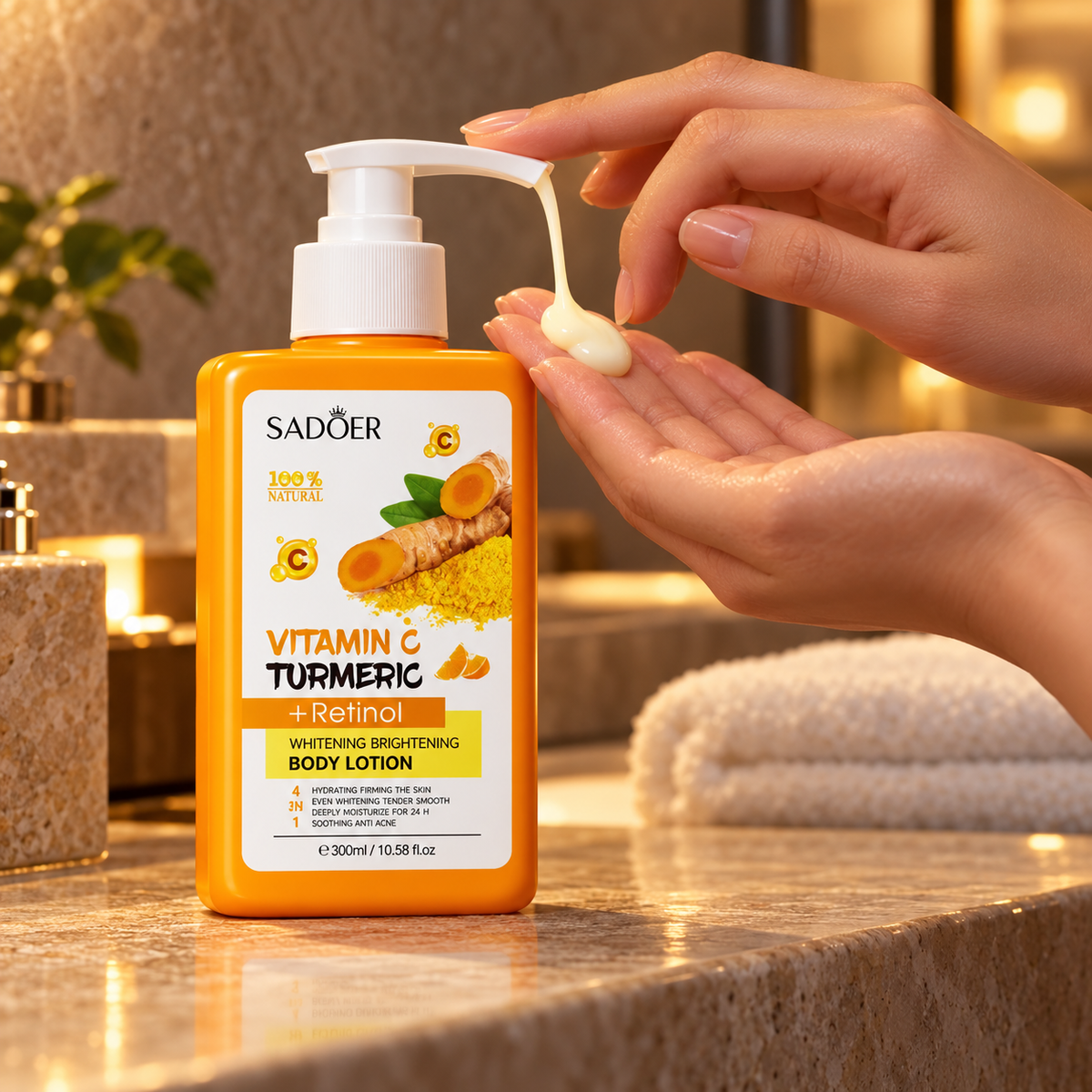 SADOER Vitamin C Turmeric + Retinol Body Lotion — 300 ml