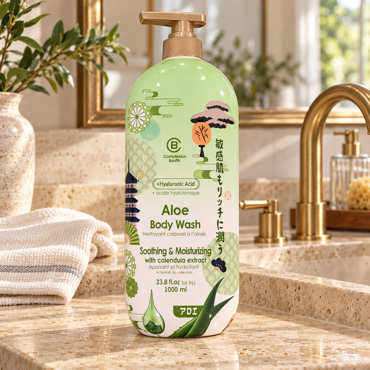 Complexion Boutik Aloe Body Wash 1000 mL — bathroom hero