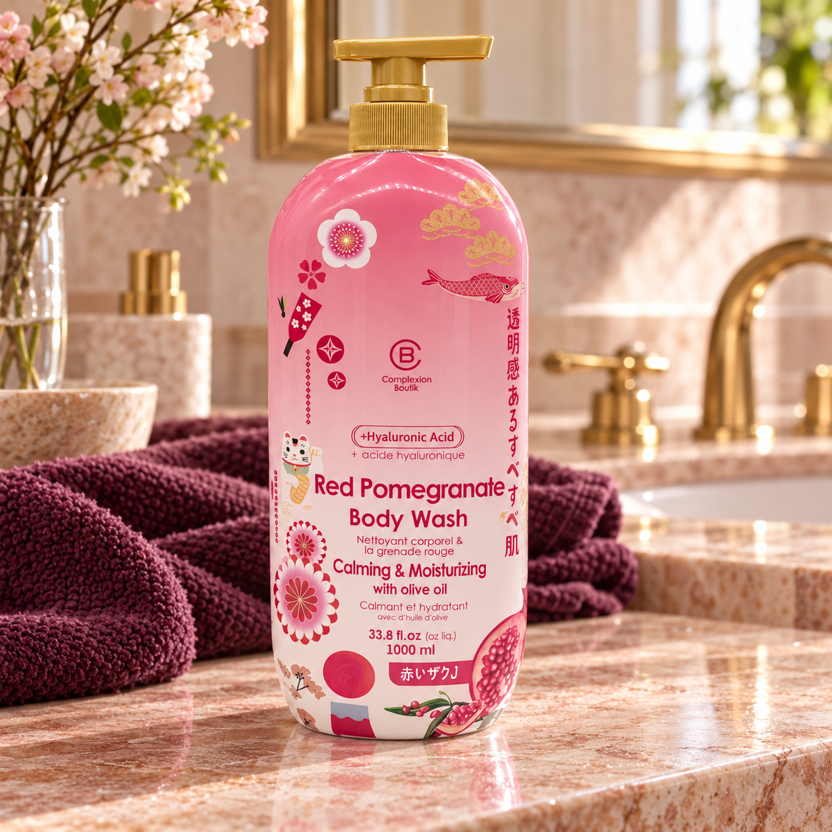 Complexion Boutik Red Pomegranate Body Wash 1000 mL — home bathroom product