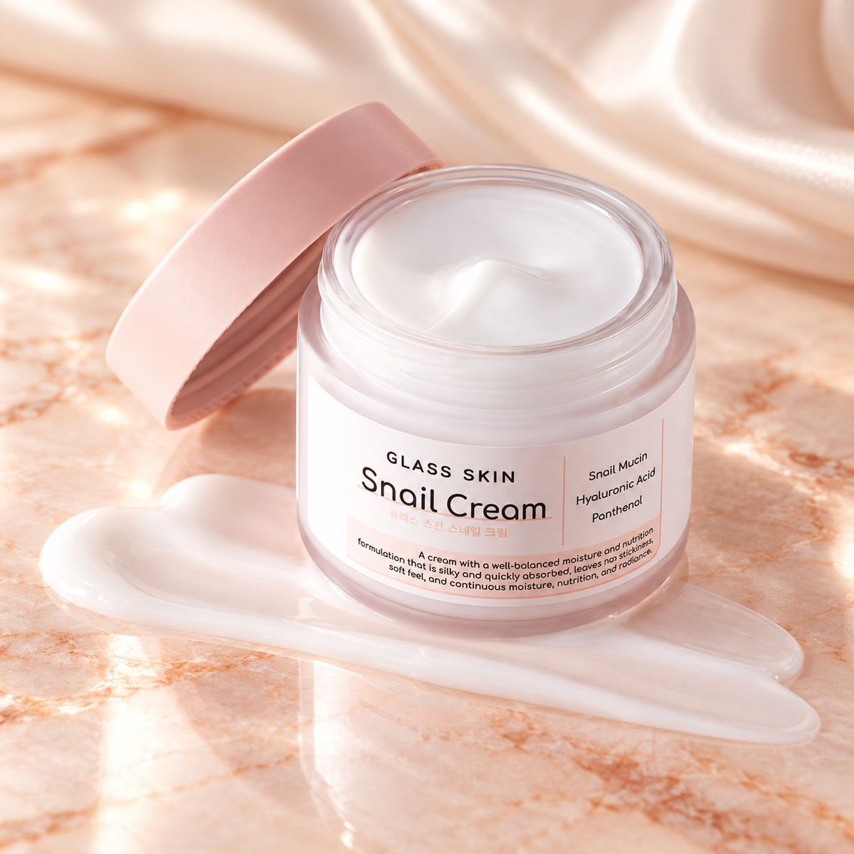 DEARBOO Snail Cream open jar and texture