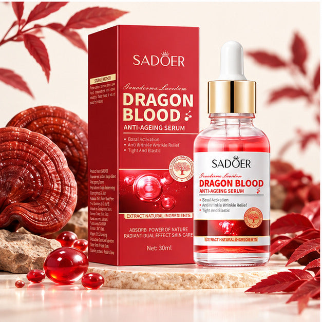SADOER Ganoderma Lucidum Dragon Blood Serum botanical product display
