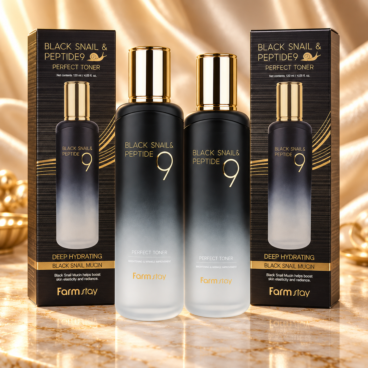 Farmstay Perfect Toner two-pack with matching retail boxes - front hero