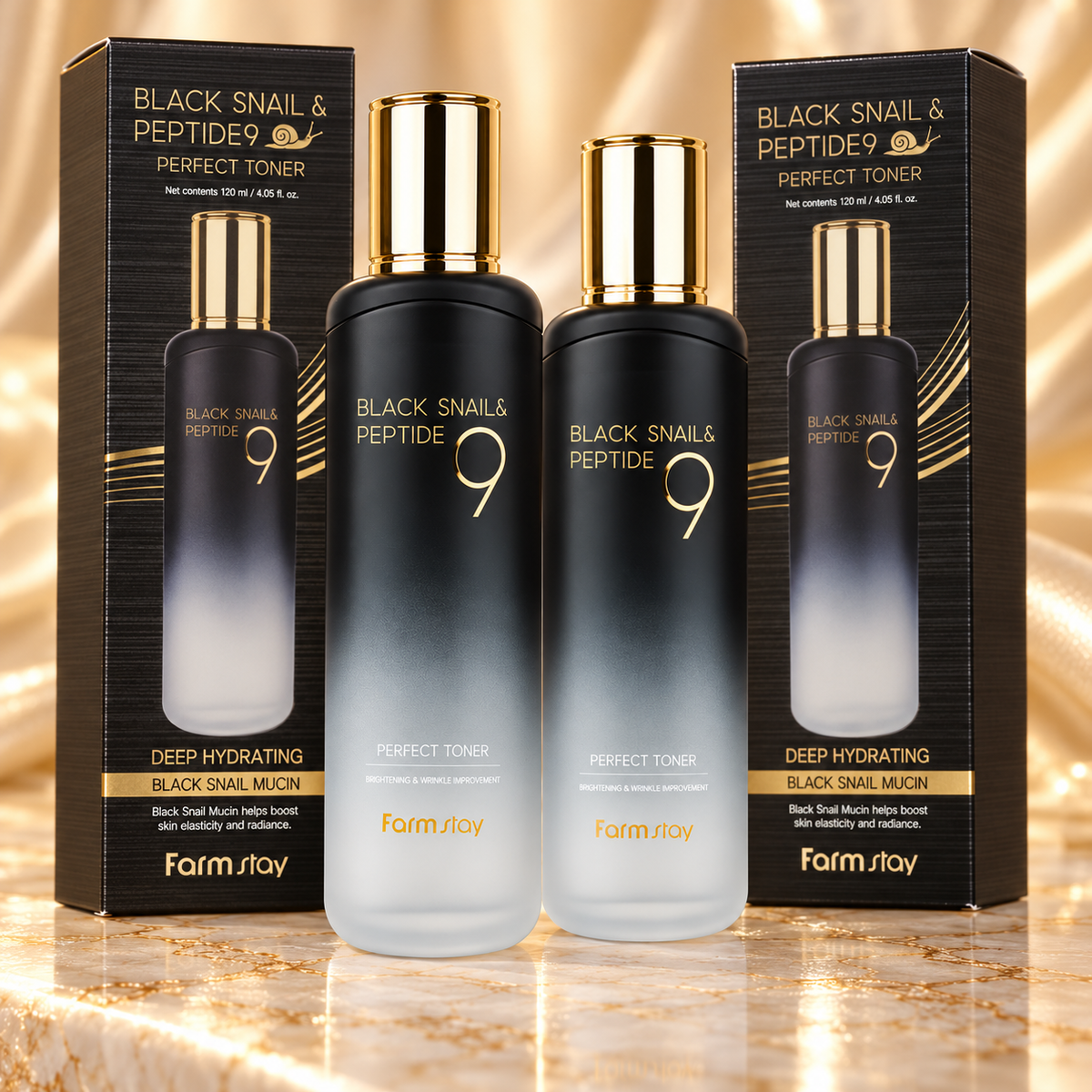 Farmstay Perfect Toner two-pack with matching retail boxes - detail view