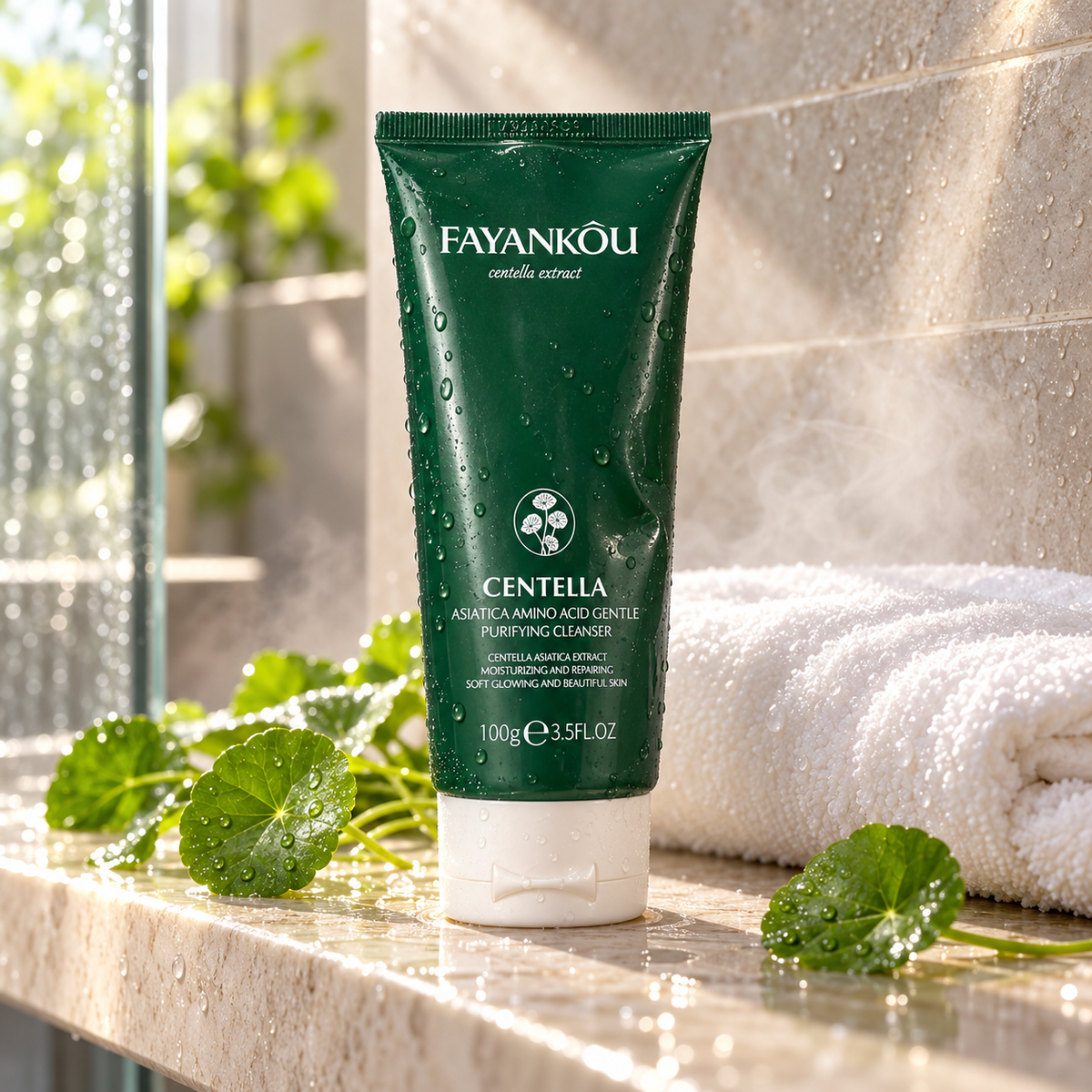 FAYANKOU Centella Asiatica cleanser luxury bathroom lifestyle