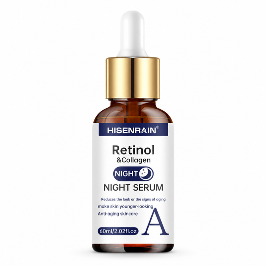 HISENRAIN Retinol and Collagen Night Serum, one 60 ml bottle