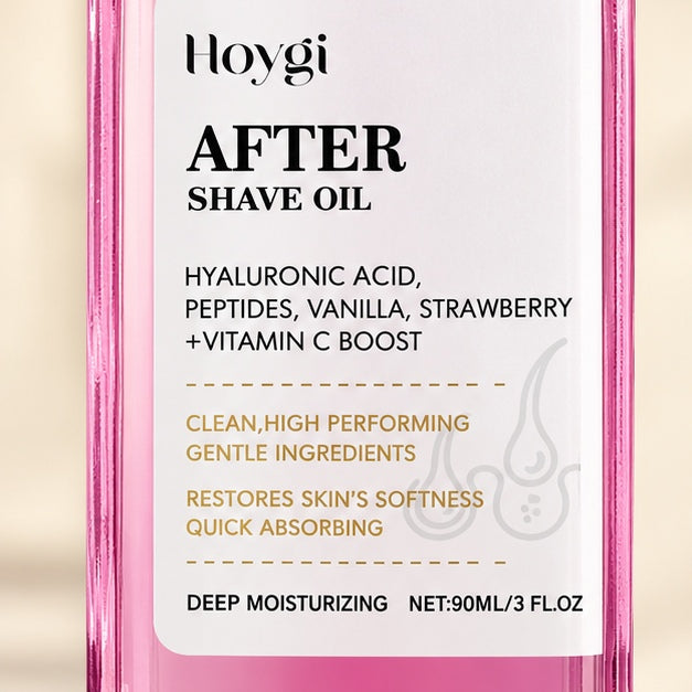 HOYGI After Shave Oil 90 ml — package label detail