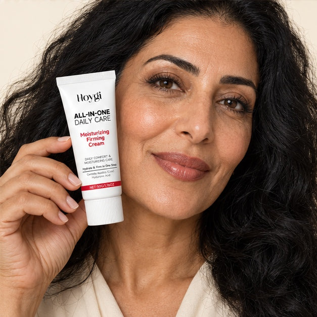 HOYGI All-in-One Daily Care Moisturizing Firming Cream 50 g — adult model product portrait