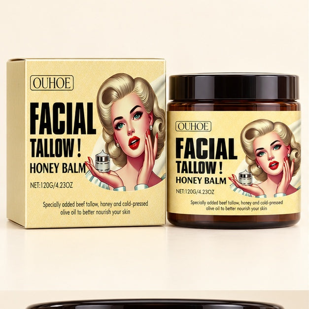 OUHOE Facial Tallow Honey Balm 120 g — front packaging