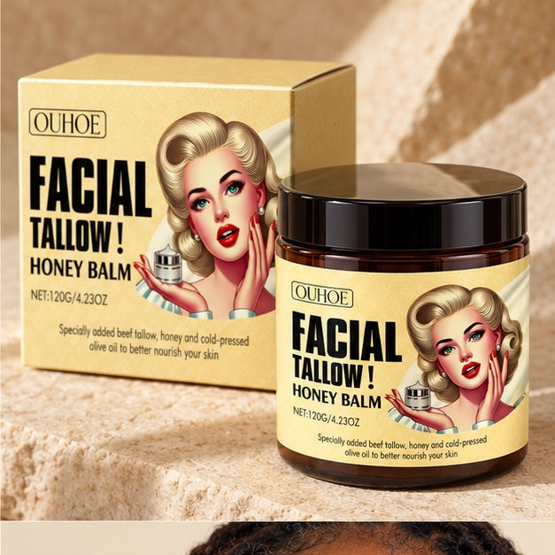 OUHOE Facial Tallow Honey Balm 120 g — editorial product view