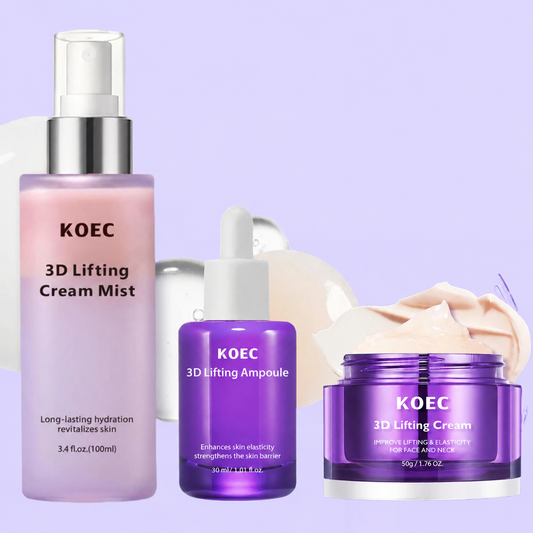 KOEC 3D Lifting three-piece kit with Cream Mist, Ampoule, and Cream