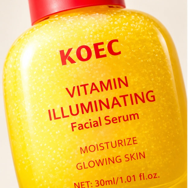 KOEC Vitamin Illuminating Facial Serum — 30 ml — label closeup