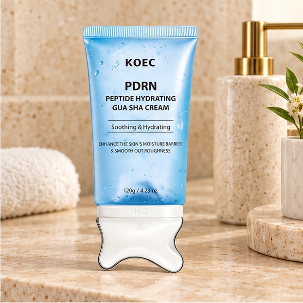 KOEC PDRN Peptide Hydrating Gua Sha Cream — 120 g — editorial product photo