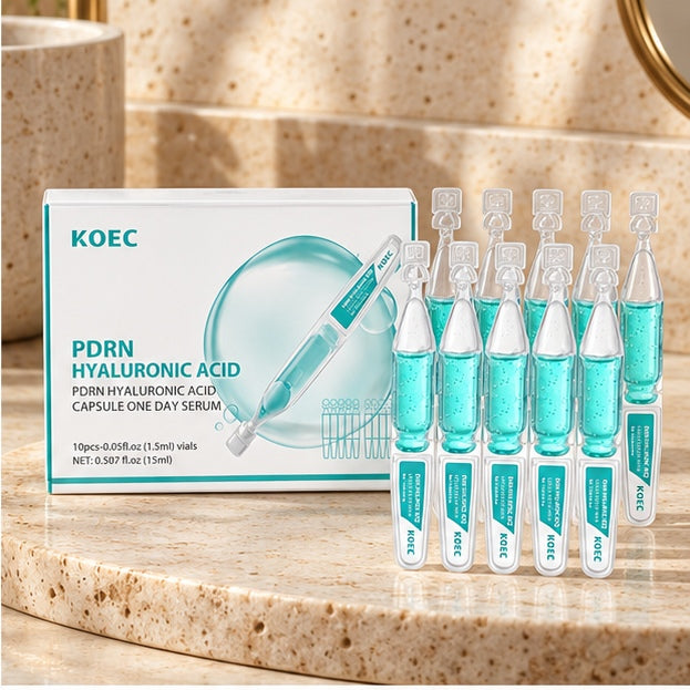 KOEC PDRN Hyaluronic Acid Capsule One Day Serum — 10 × 1.5 ml — editorial product photo
