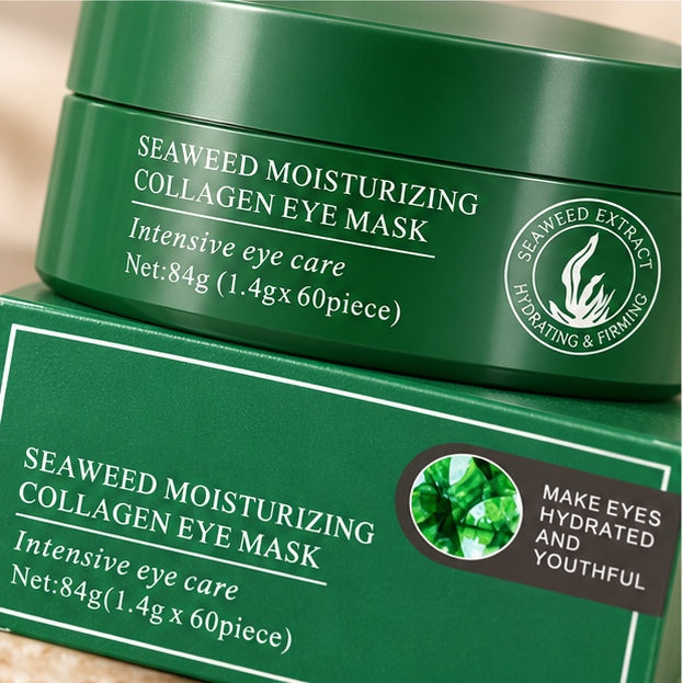 KOEC Seaweed Moisturizing Collagen Eye Mask — 60 Pieces — label closeup
