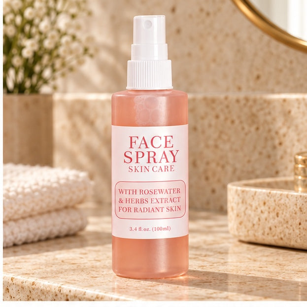 KOEC Rose Water & Herb Face Spray — 100 ml — editorial product photo