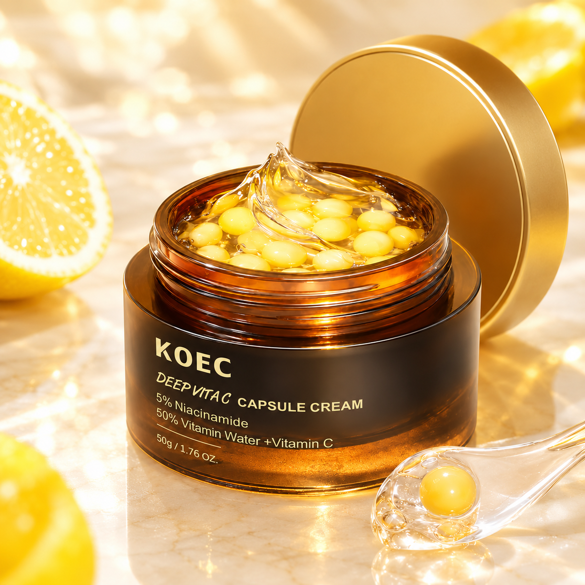 KOEC Deep Vita C Capsule Cream — 50 g brown jar