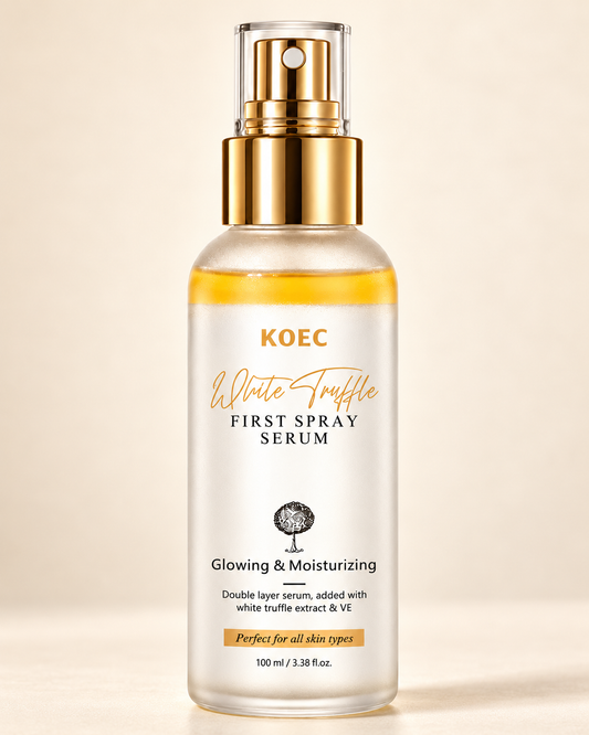 KOEC White Truffle First Spray Serum, 100 ml, front bottle with clear readable label
