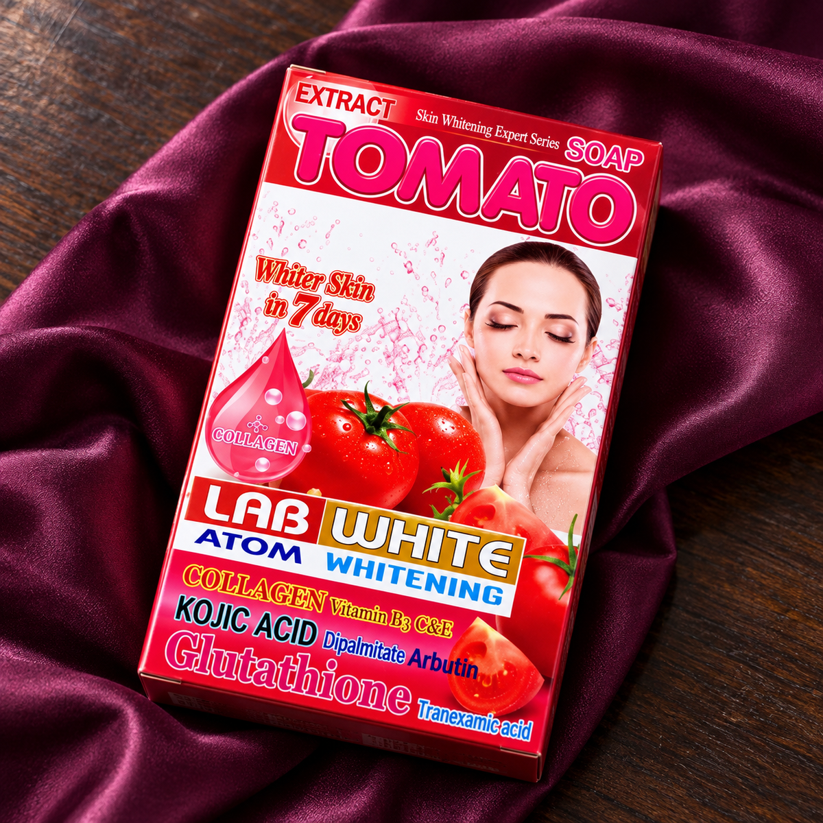 LAB WHITE Tomato Soap — closed carton product photograph