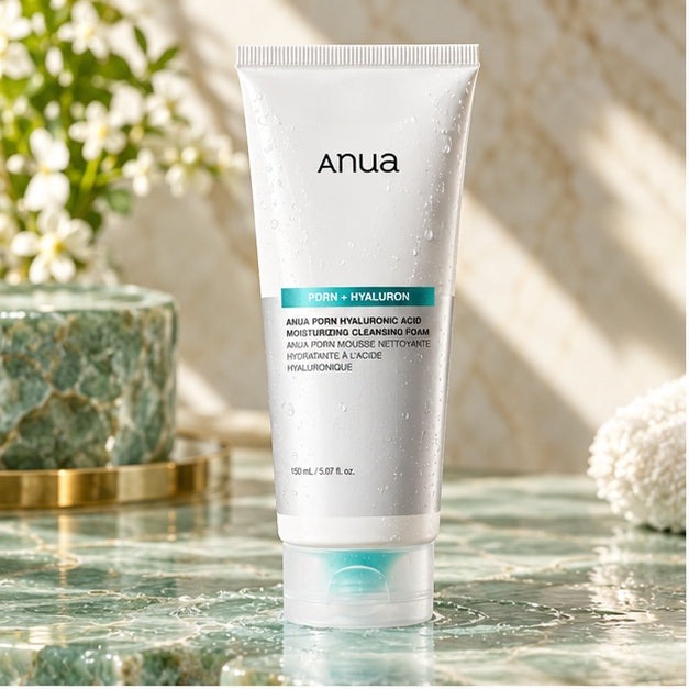 ANUA PDRN + Hyaluron Moisturizing Cleansing Foam — 150 ml — product portrait