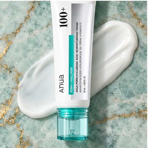 ANUA PDRN Hyaluronic Acid 100 Moisturizing Cream — 60 ml — front packaging detail