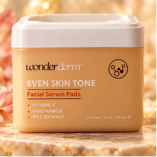 Wonderderm Even Skin Tone Facial Serum Pads — 100 Pads — product portrait