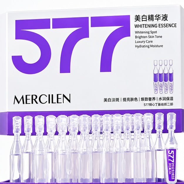MERCILEN 577 Whitening Essence Ampoules — label closeup