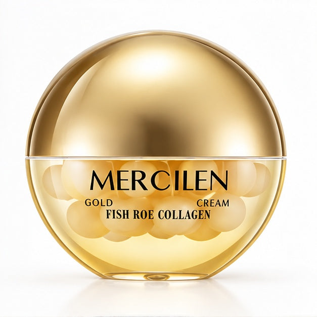 MERCILEN Gold Fish Roe Collagen Cream — label closeup