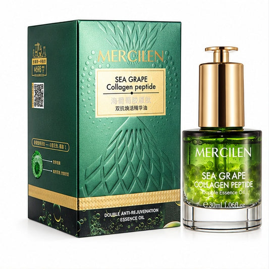 MERCILEN Sea Grape Collagen Peptide Double Essence Oil — front packaging