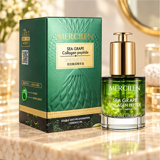 MERCILEN Sea Grape Collagen Peptide Double Essence Oil — vanity product photo