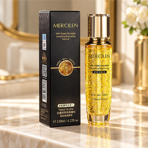 MERCILEN Five-Stage Collagen Smoothing Brightening Essence — vanity product photo