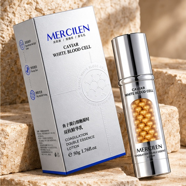 MERCILEN Caviar White Blood Cell Coagulation Double Essence Lotion — 50 g — product editorial view