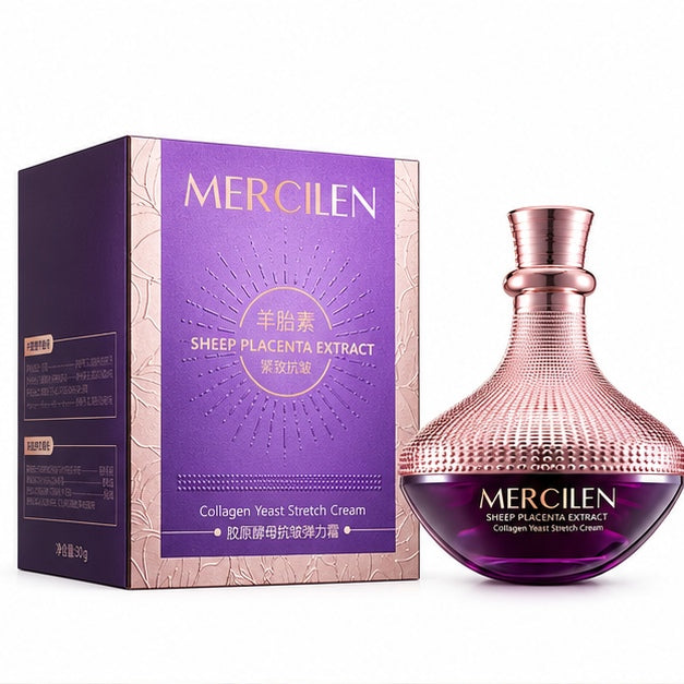 MERCILEN Sheep Placenta Extract Collagen Yeast Stretch Cream — front packaging