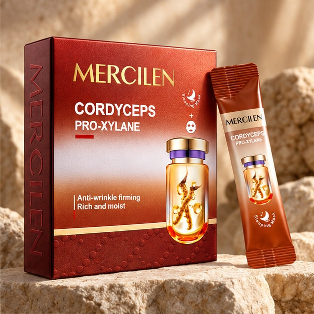 MERCILEN Cordyceps Pro-Xylane Sleeping Masks — 20 × 4 g — product editorial view