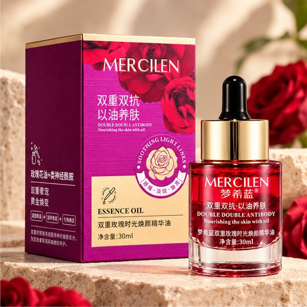 MERCILEN Double Rose Essence Oil — 30 ml — product editorial view