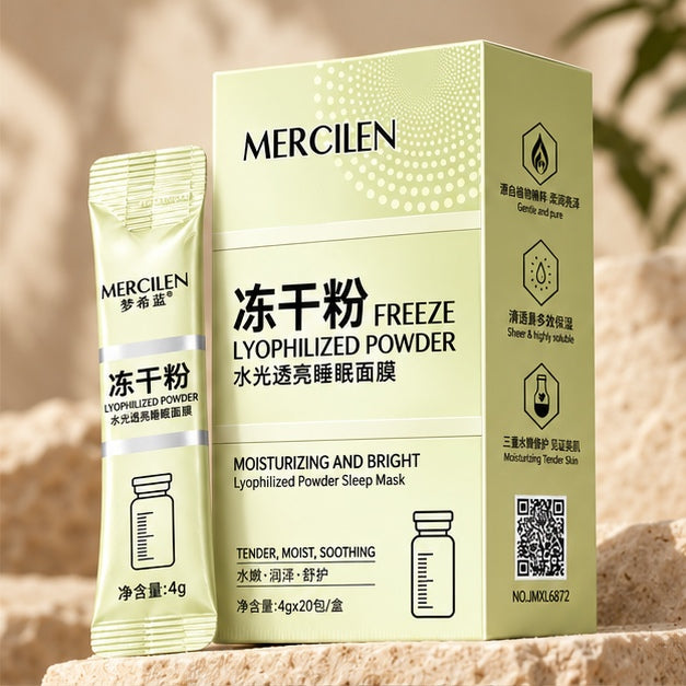 MERCILEN Freeze Lyophilized Powder Sleep Masks — 20 × 4 g — product editorial view