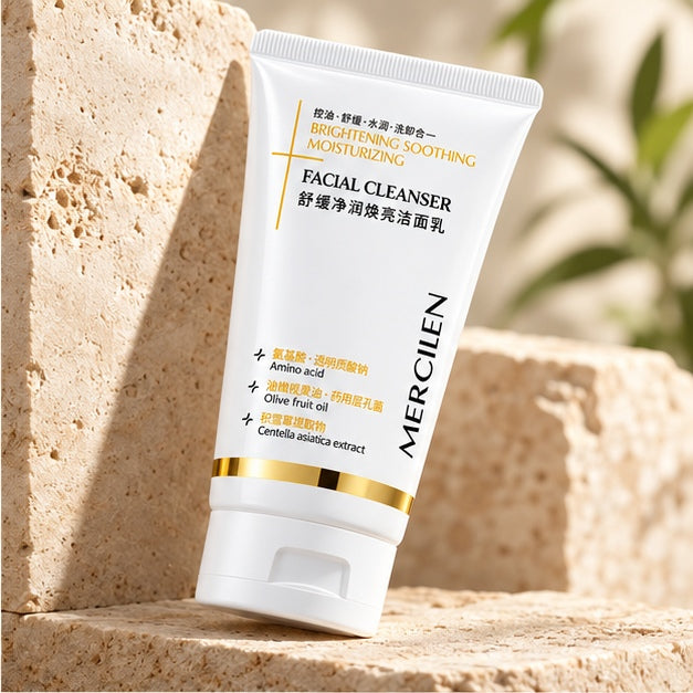 MERCILEN Facial Cleanser — Brightening, Soothing & Moisturizing — product editorial view