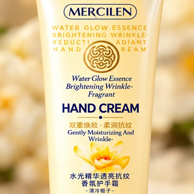 MERCILEN Water Glow Essence Hand Cream — 80 g — label detail