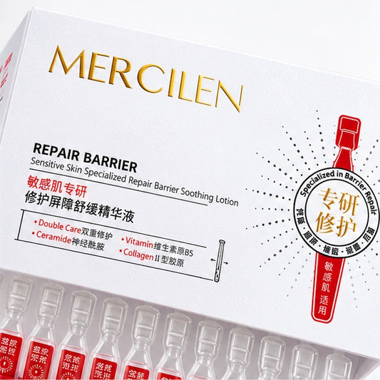 MERCILEN Repair Barrier Soothing Lotion Ampoules — label closeup