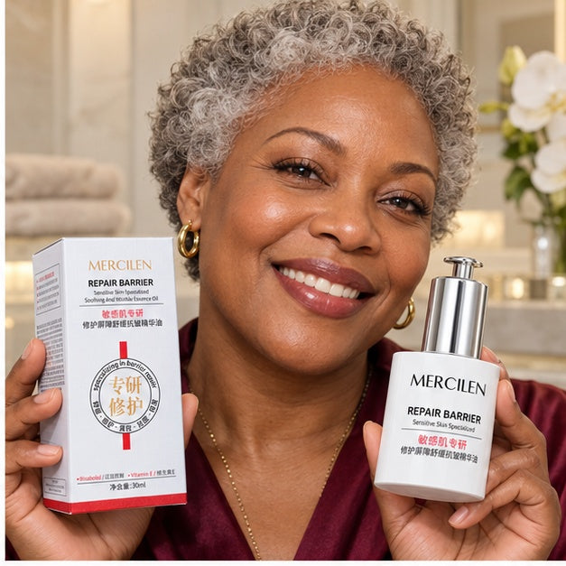MERCILEN Repair Barrier Soothing Anti-Wrinkle Essence Oil — 30 ml lifestyle photograph