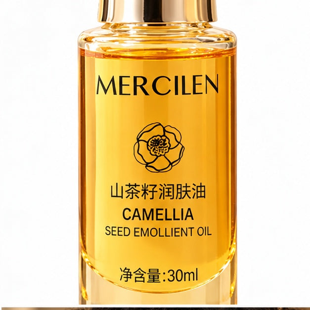 MERCILEN Camellia Seed Emollient Oil — label closeup