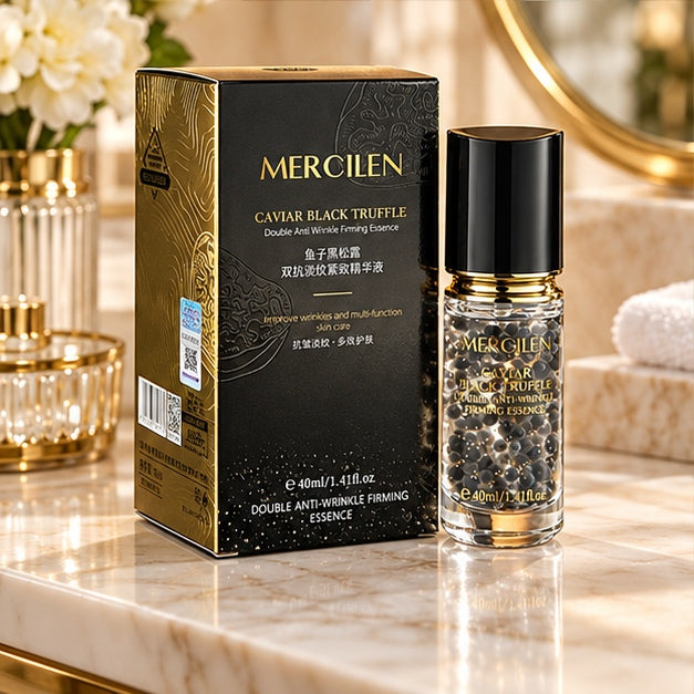 MERCILEN Caviar Black Truffle Double Anti-Wrinkle Firming Essence — vanity product photo