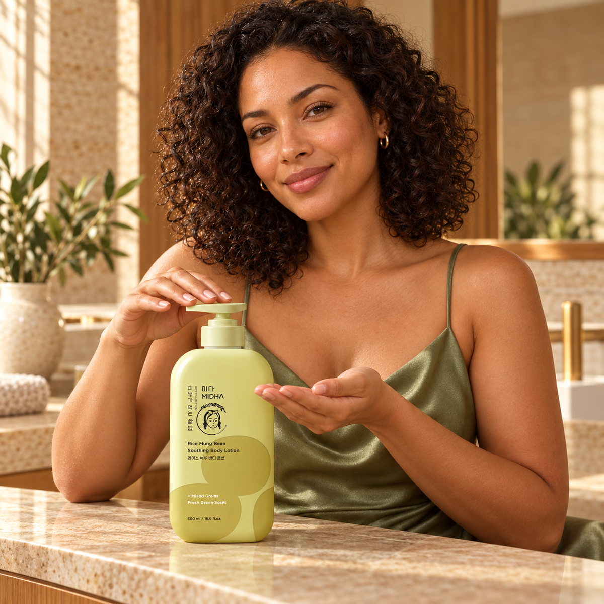 MIDHA Rice Mung Bean Body Lotion 500 ml — ritual product photograph