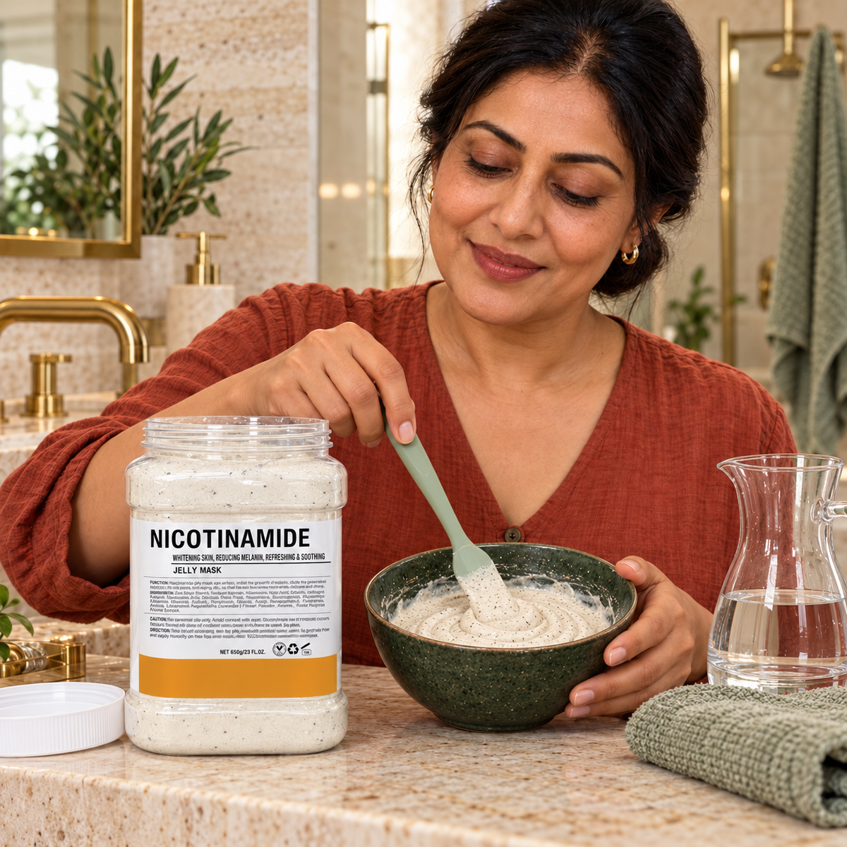 Nicotinamide 650g powder option only — mixing selected mask with water
