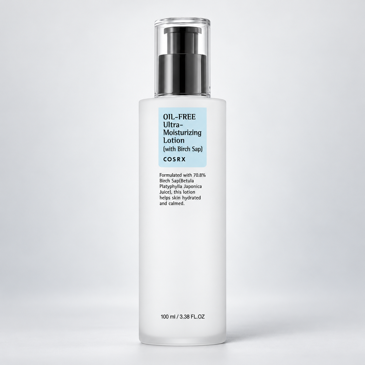COSRX Oil-Free Ultra-Moisturizing Lotion with Birch Sap, 100 ml — readable official-label product hero