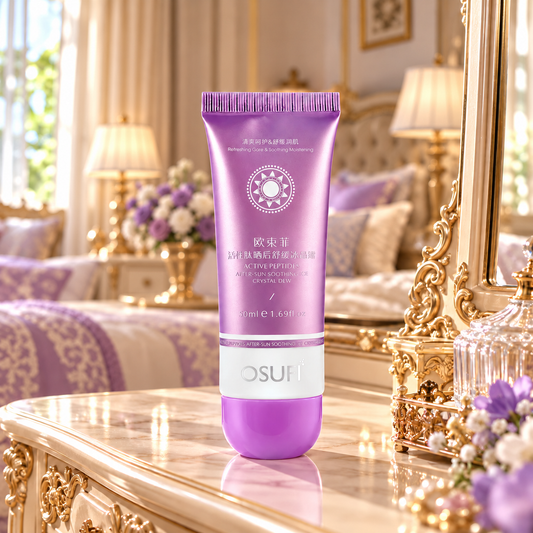 OSUFI Active Peptides After-Sun Soothing Ice Crystal Dew — 50 ml in a luxurious product-only setting